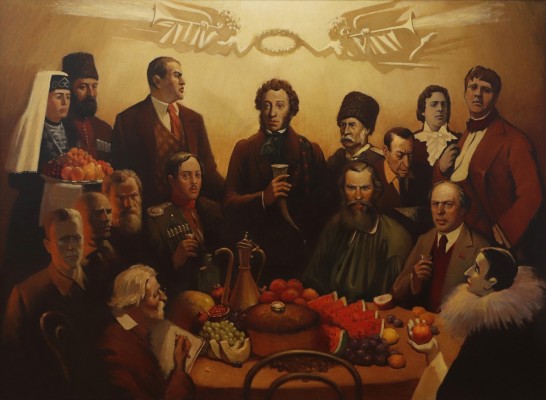 Гаврилов Олег Мстиславович, 1942 г.р., Кубанская вечеря, холст-масло, 145x200 см., 1999 г., Краснодар